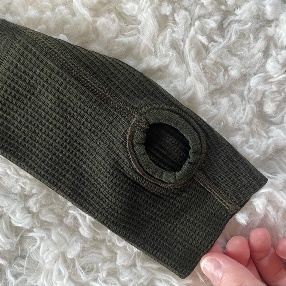 Lululemon Swiftly Tech Long Sleeve Crew Dark Olive / Brave Olive / Black - Picture 7 of 9